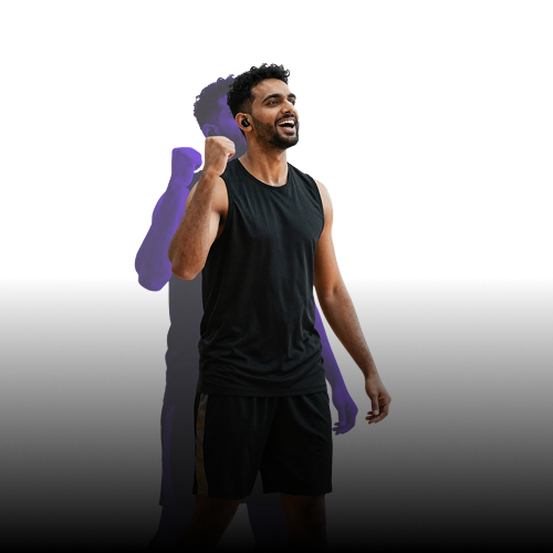 Basketball player celebration