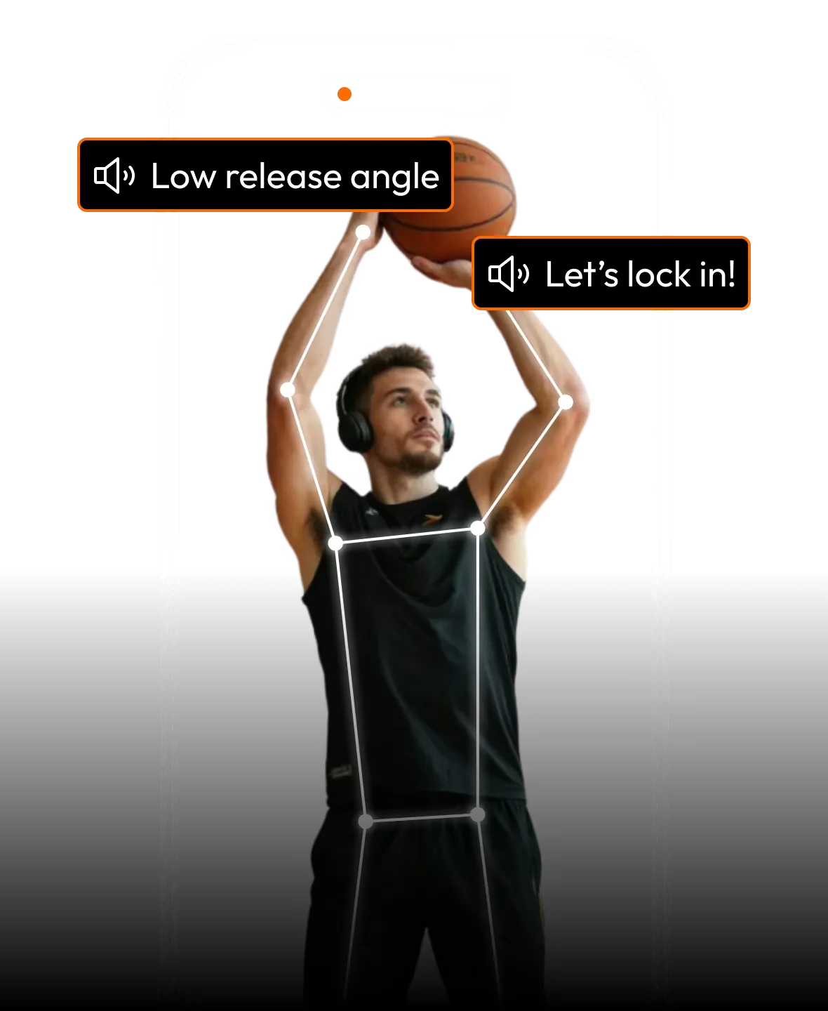Kima AI analyzing basketball shot mechanics