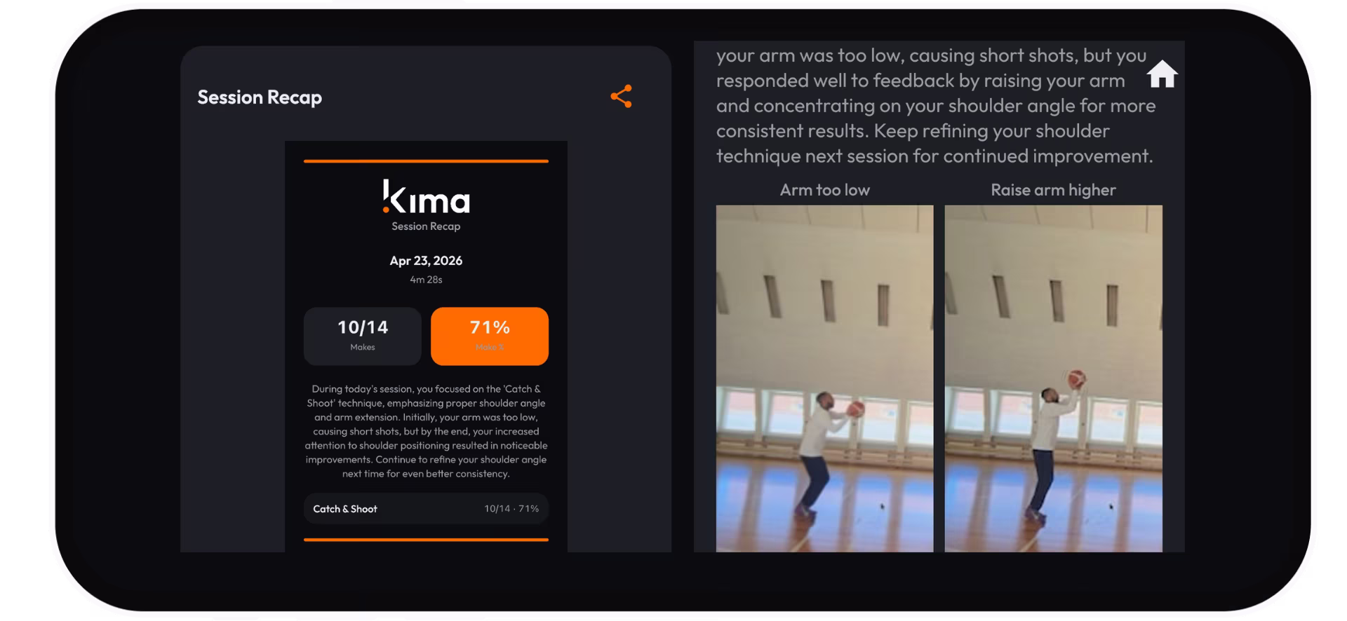 Review your shooting workout